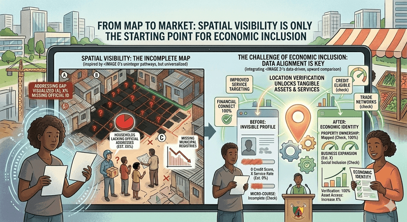 From Map to Market: Why Spatial Visibility Does Not Equal Economic Inclusion